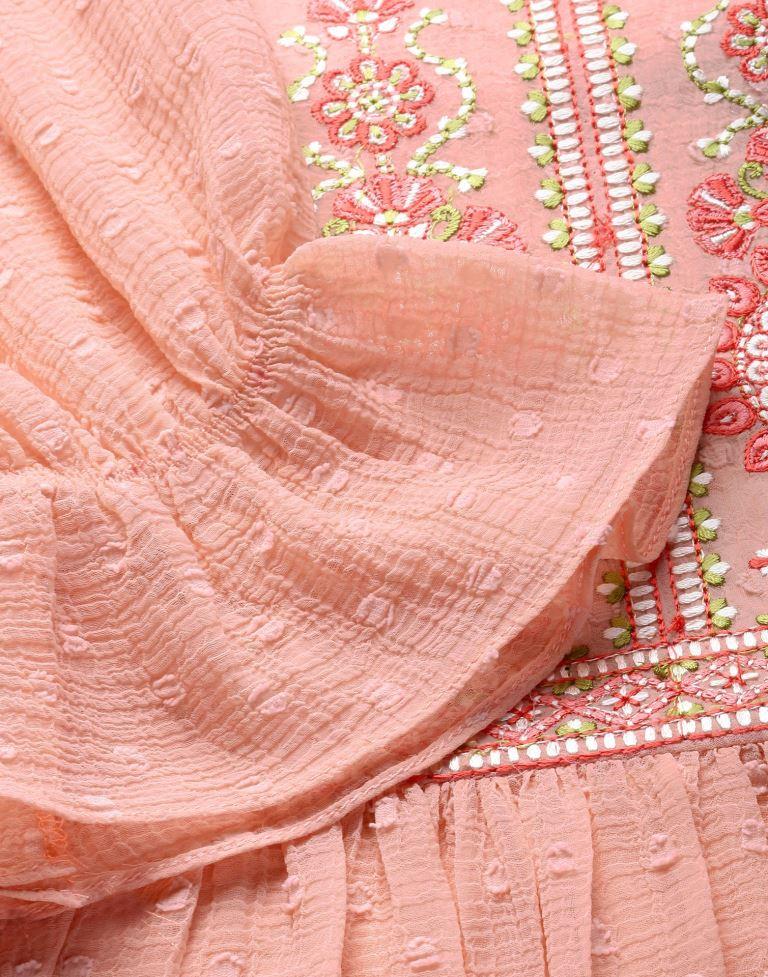 Peach Rotto Butti Top | Sudathi