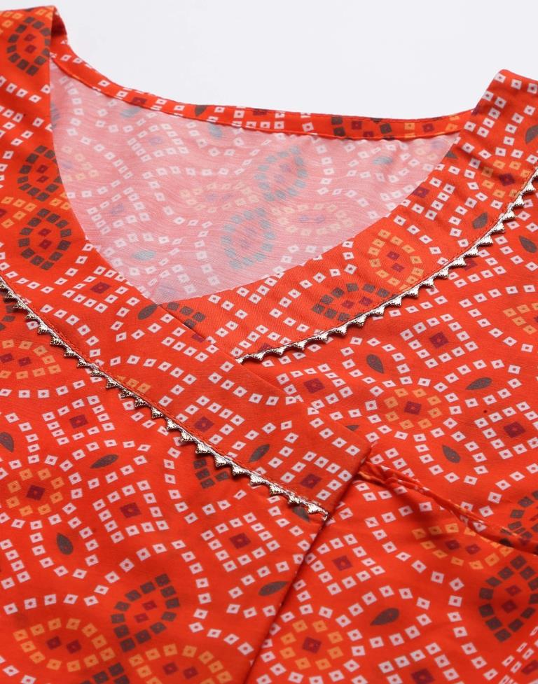 Orange Kurti With Pant Set | Leemboodi