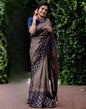 Navy Blue Banarasi Silk Saree