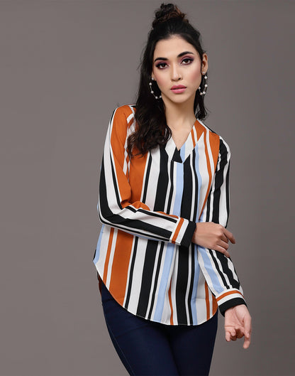 Multicoloured Striped Top | Sudathi