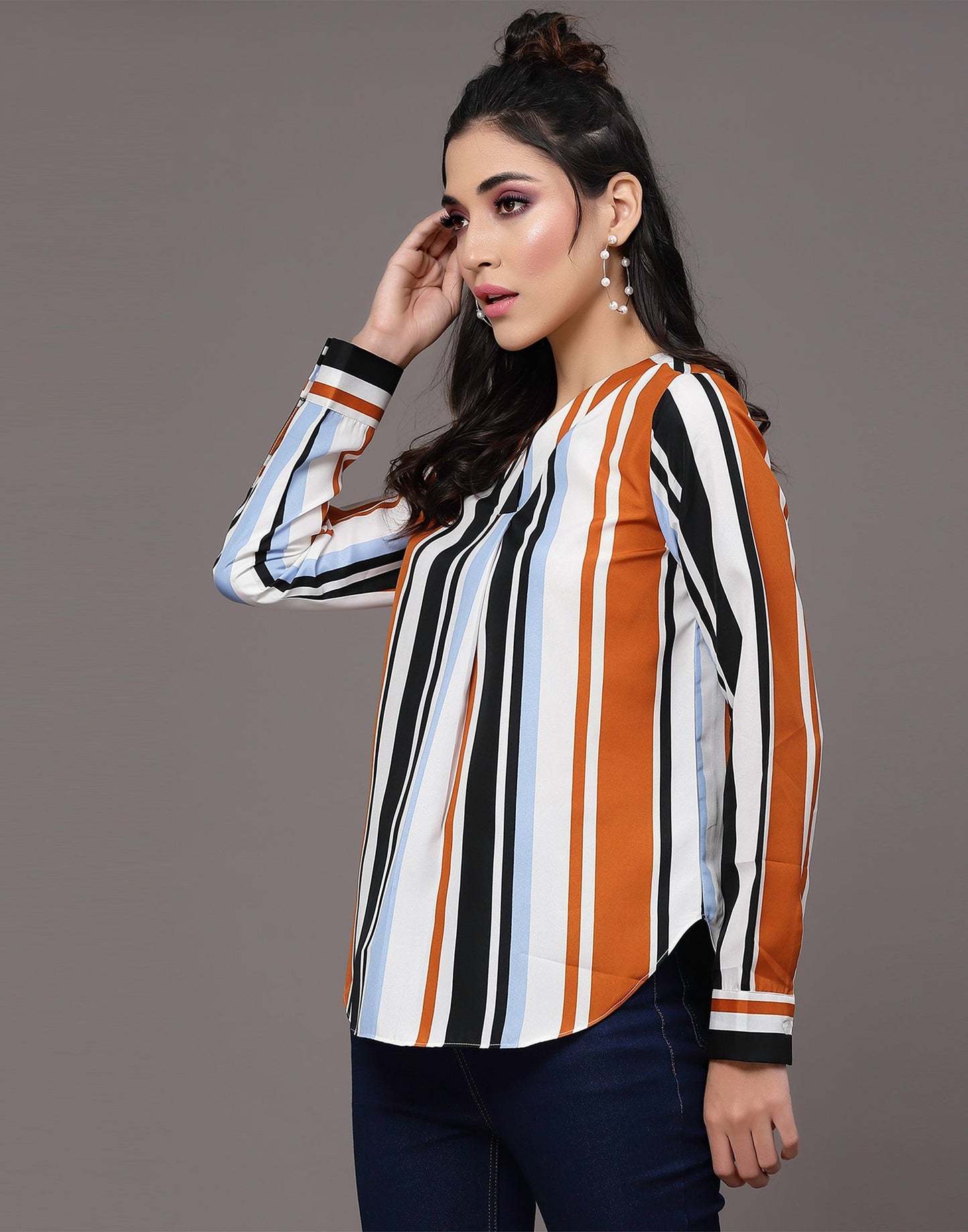 Multicoloured Striped Top | Sudathi