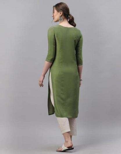 Pista Green Embroidered Kurti | Sudathi