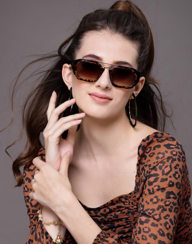 Brown Ruched Top | Leemboodi