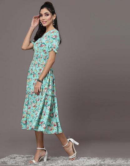 Blue Smocked Dress | Sudathi