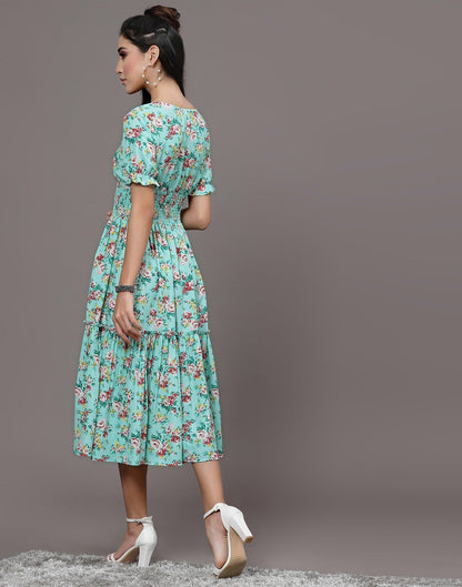 Blue Smocked Dress | Sudathi