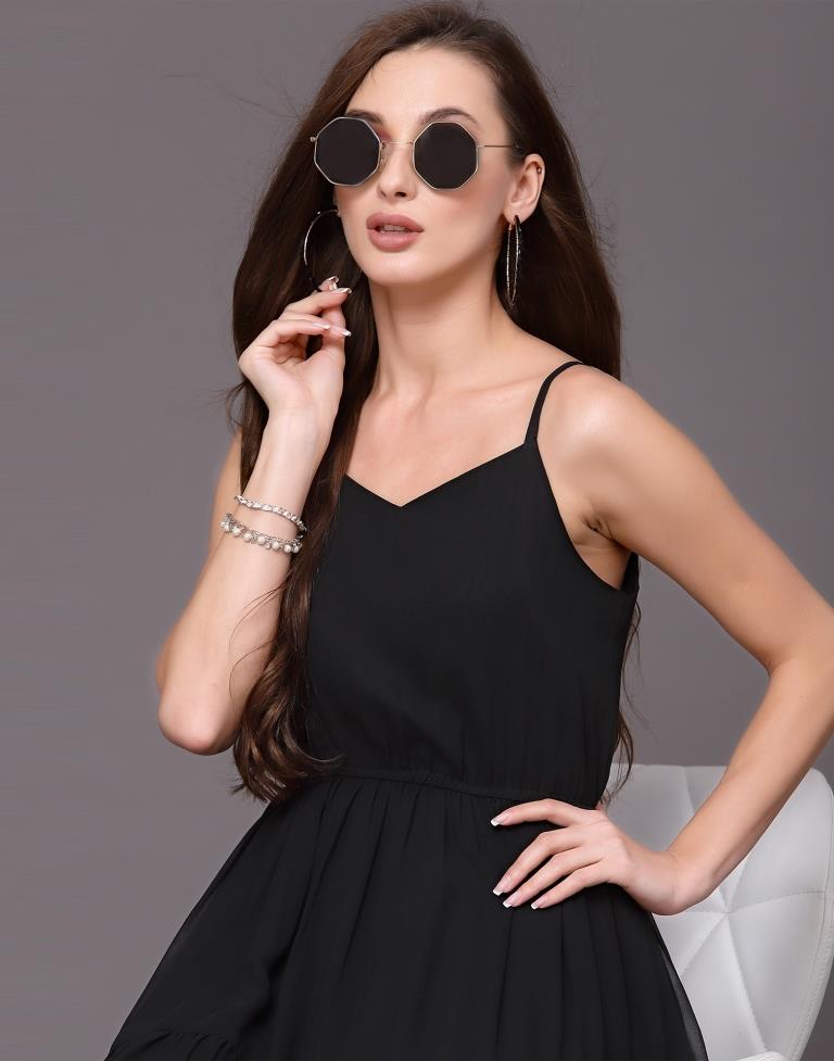 Black Tiered Maxi Dress | Sudathi