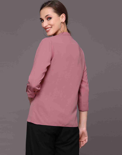 Pink Polyester Plain Top
