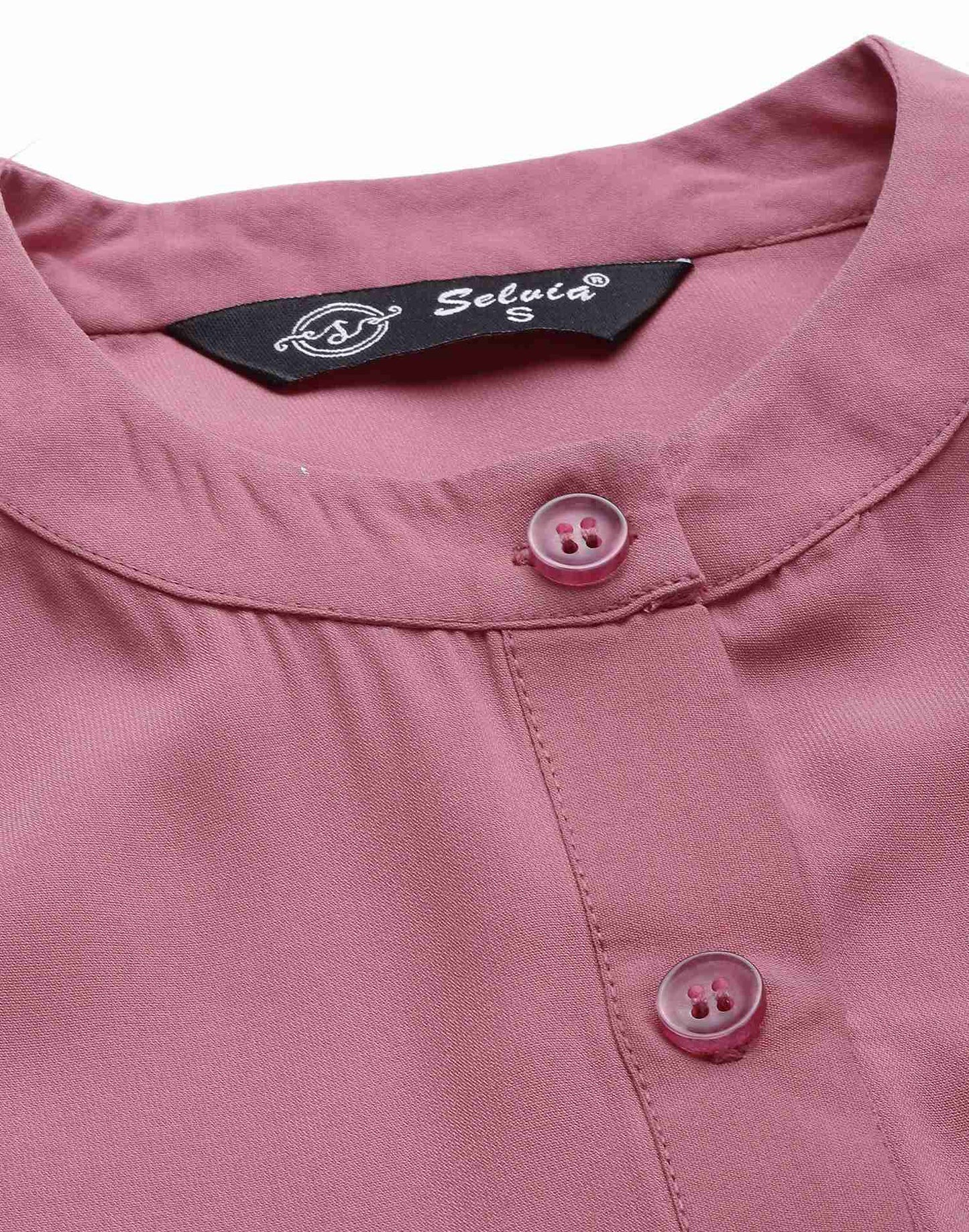 Pink Polyester Plain Top