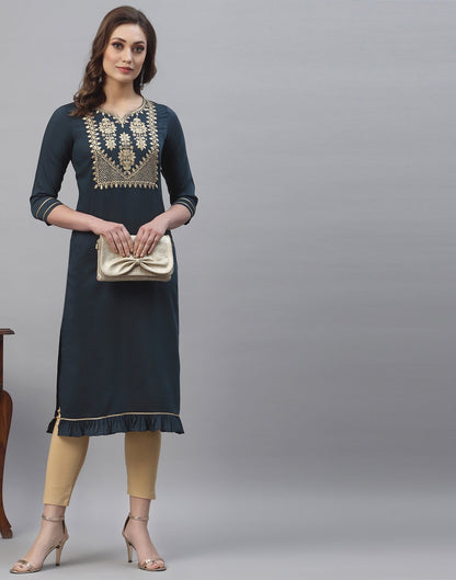 Grey Embroidered Kurti | Sudathi