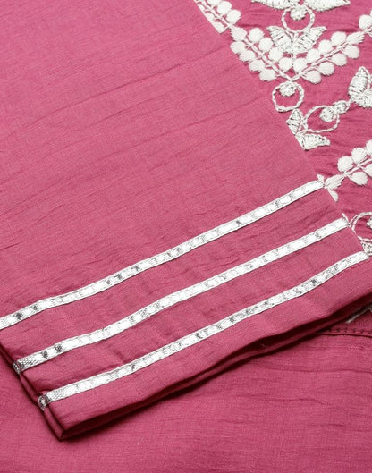 Pastel Pink Embroidered Kurti | Sudathi