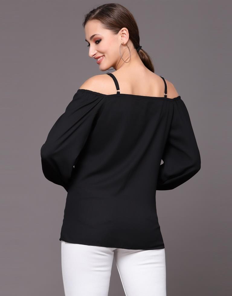 Black Cuffed Full Sleeve Shirt | Sudathi