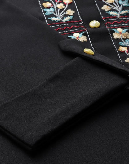 Black Embroidered Kurti | Sudathi