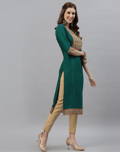 Teal Digital Printed Kurti | Sudathi