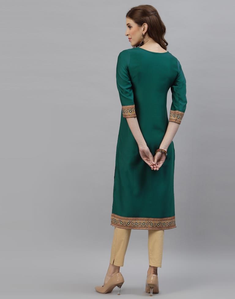 Teal Digital Printed Kurti | Sudathi