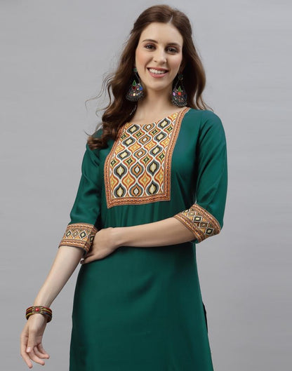 Teal Digital Printed Kurti | Sudathi