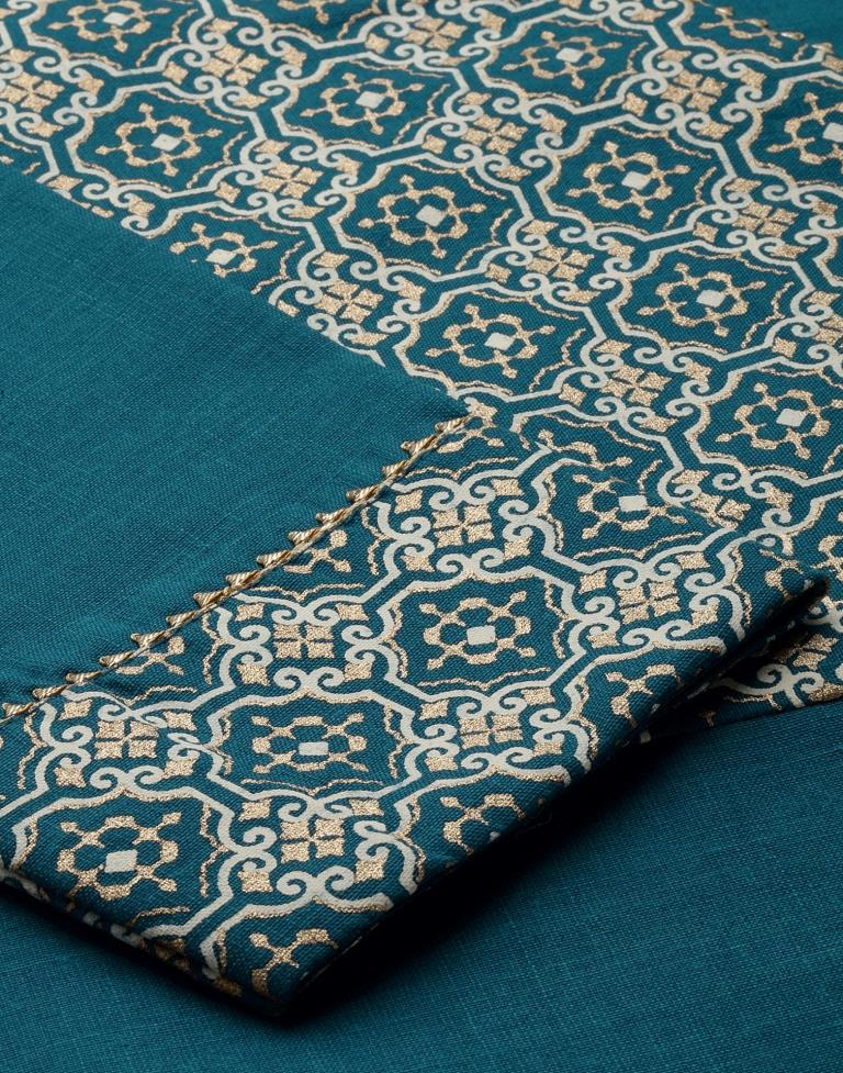 Teal Printed Kurti | Sudathi