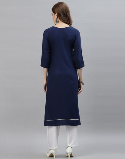 Blue Embroidered Kurti | Sudathi