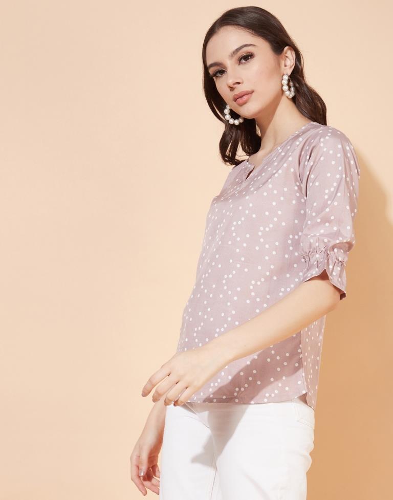 Light Pink Polka Dot Top | Leemboodi