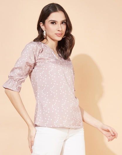 Light Pink Polka Dot Top | Leemboodi