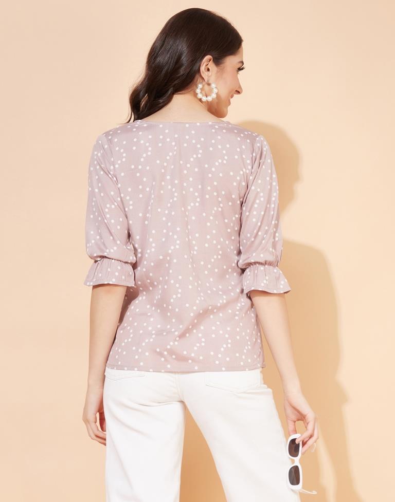 Light Pink Polka Dot Top | Leemboodi