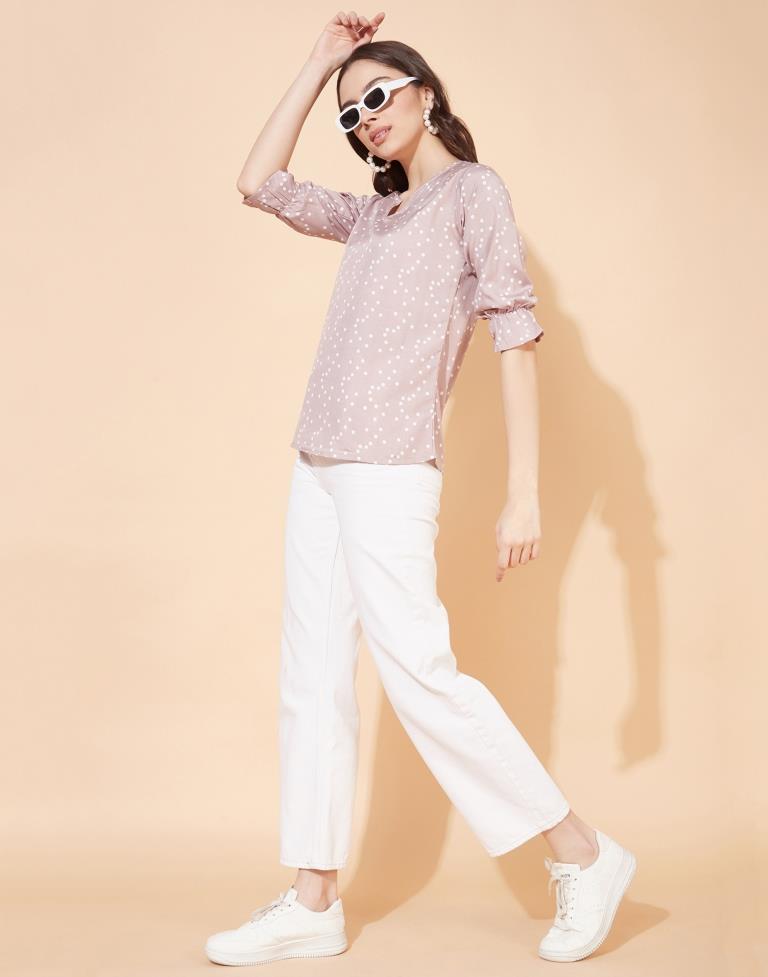 Light Pink Polka Dot Top | Leemboodi