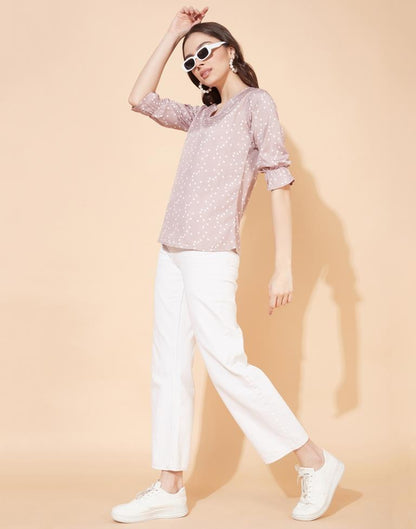 Light Pink Polka Dot Top | Leemboodi
