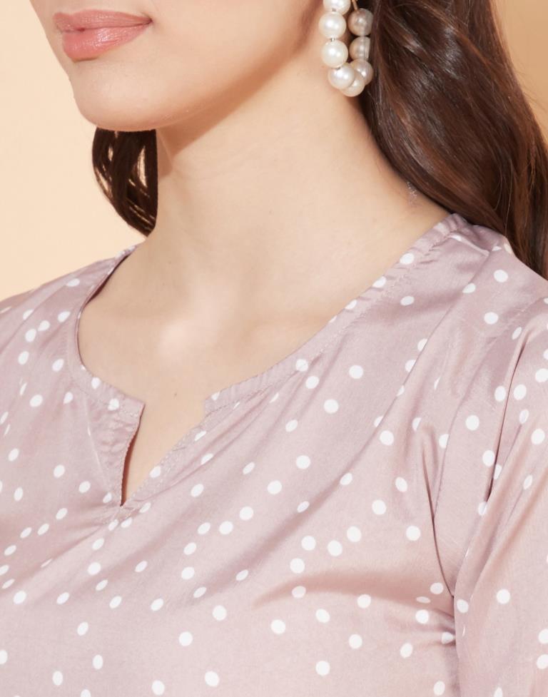 Light Pink Polka Dot Top | Leemboodi