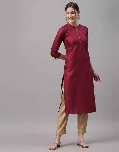 Maroon Printed Kurti | Leemboodi