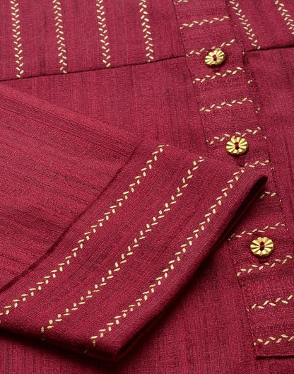 Maroon Printed Kurti | Leemboodi