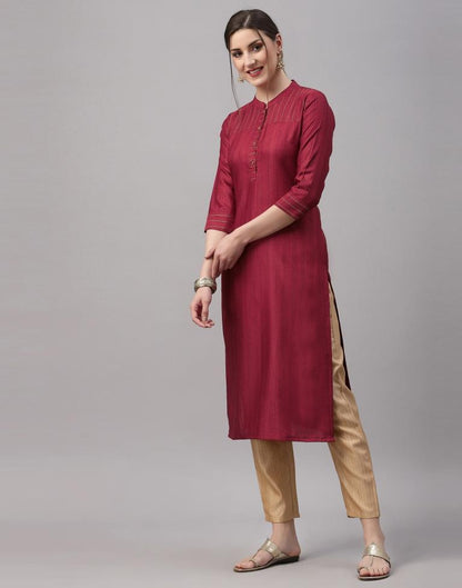 Maroon Printed Kurti | Leemboodi