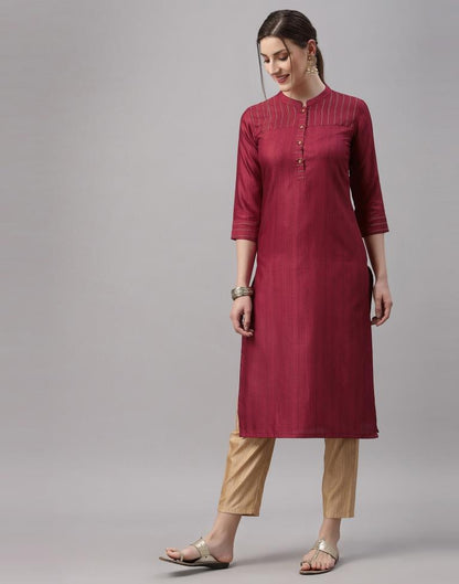 Maroon Printed Kurti | Leemboodi