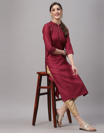 Maroon Printed Kurti | Leemboodi