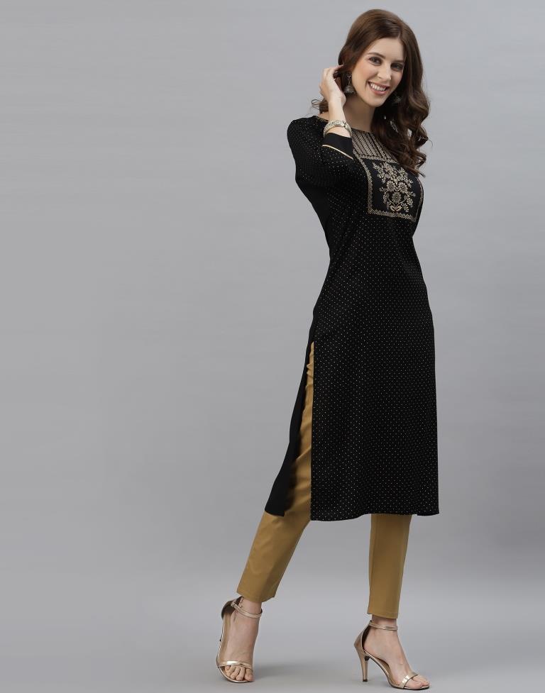 Black Printed Kurti | Sudathi