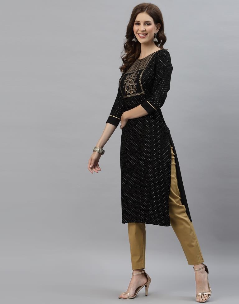 Black Printed Kurti | Sudathi