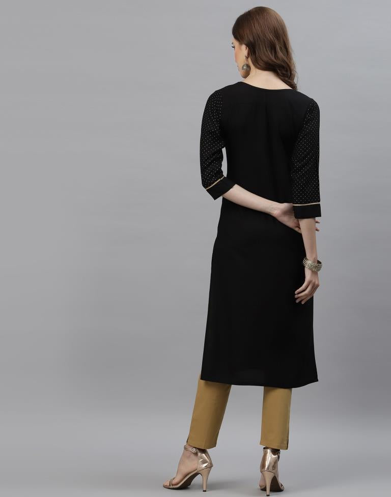 Black Printed Kurti | Sudathi