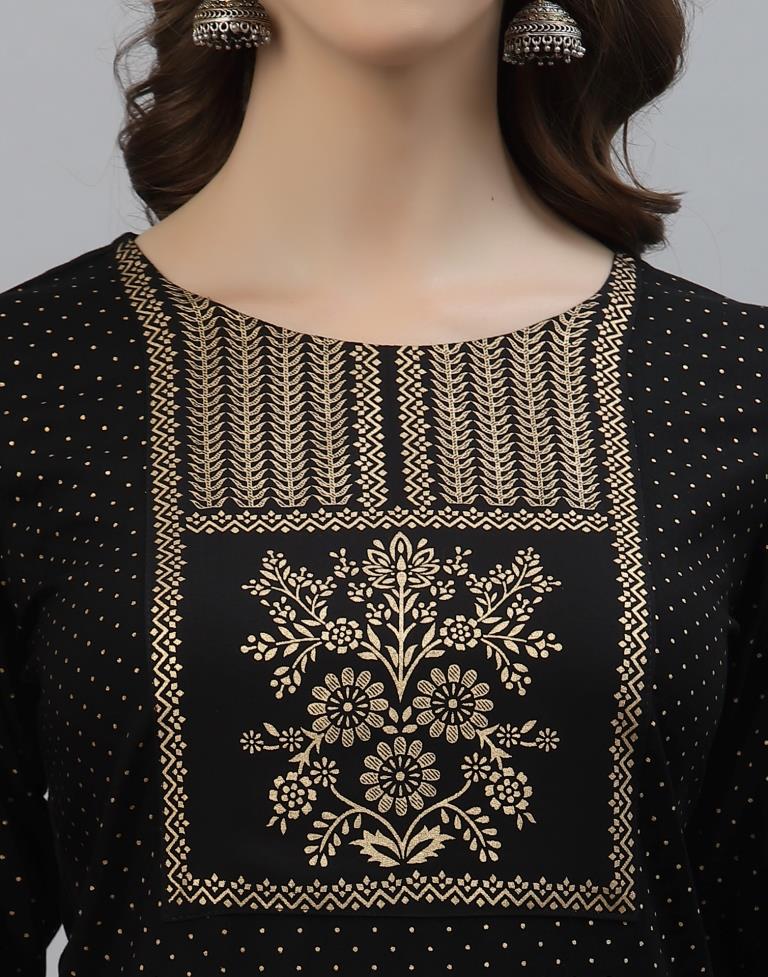 Black Printed Kurti | Sudathi