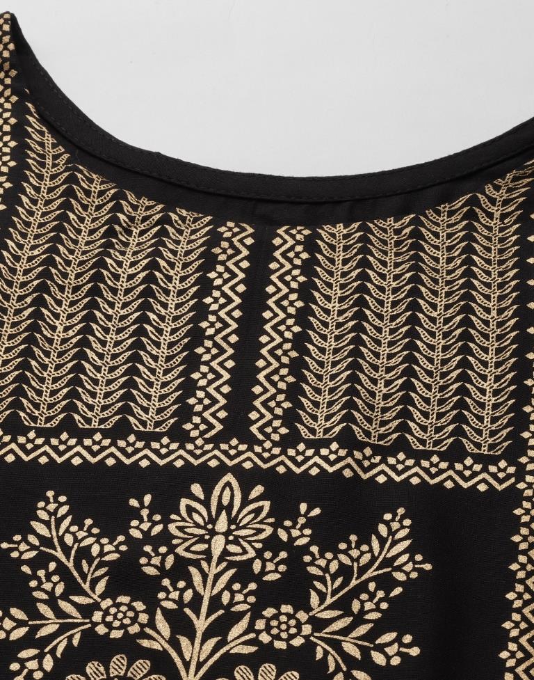 Black Printed Kurti | Sudathi