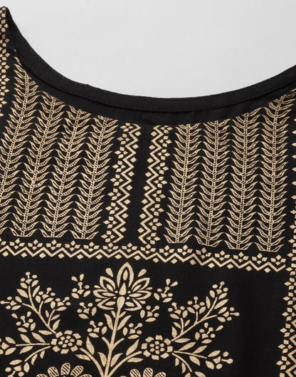 Black Printed Kurti | Sudathi