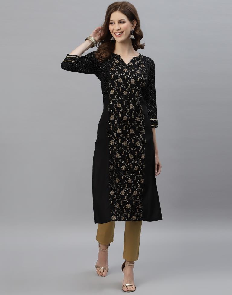 Black Printed Kurti | Sudathi