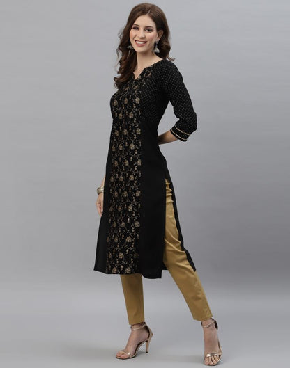 Black Printed Kurti | Sudathi