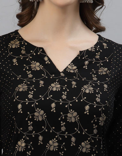 Black Printed Kurti | Sudathi