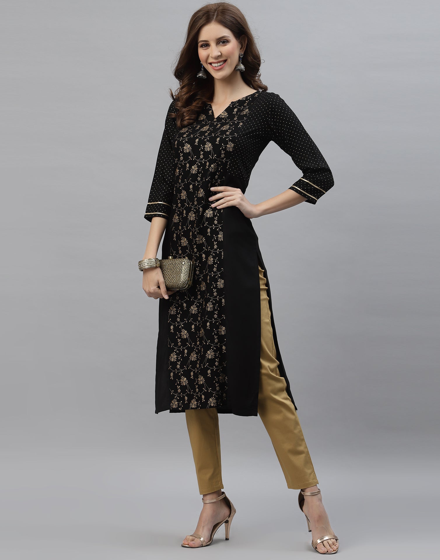 Black Printed Kurti | Sudathi