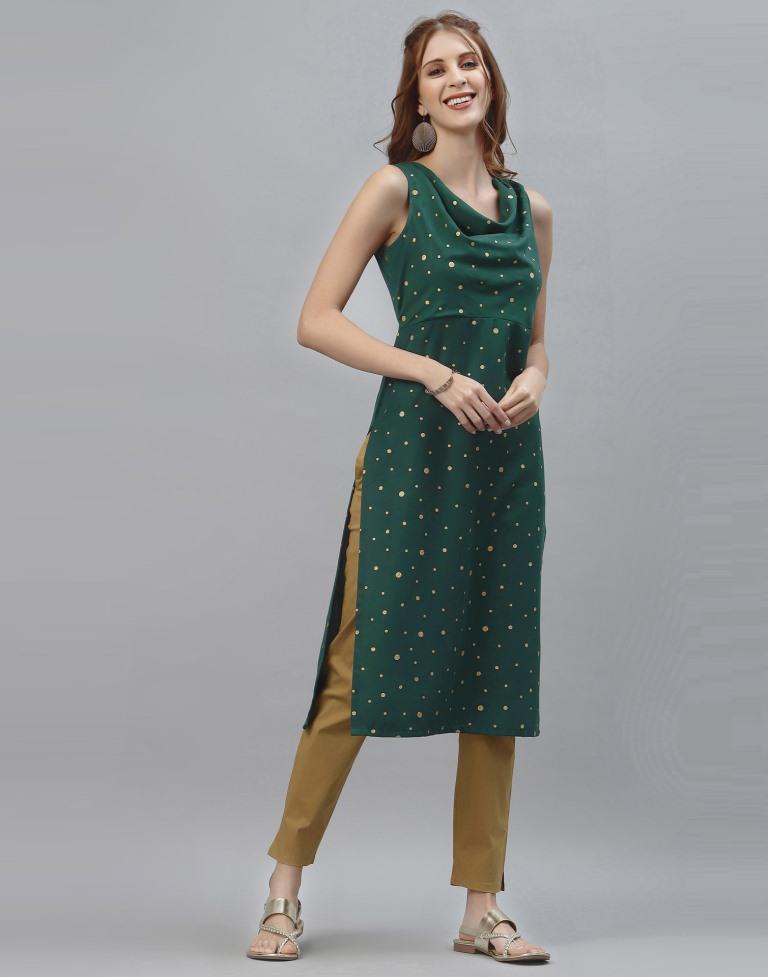 Green Printed Kurti | Sudathi