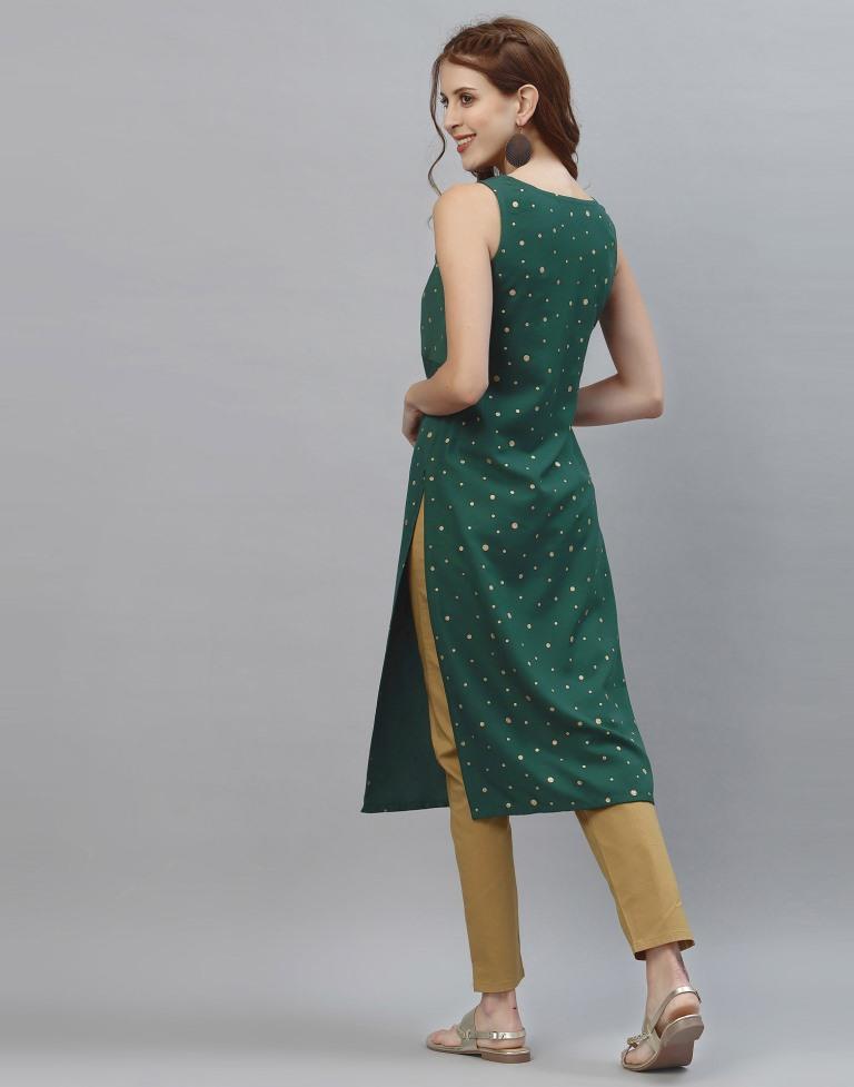 Green Printed Kurti | Sudathi