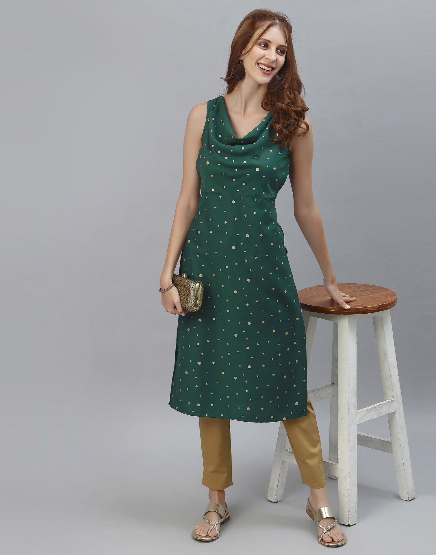 Green Printed Kurti | Sudathi