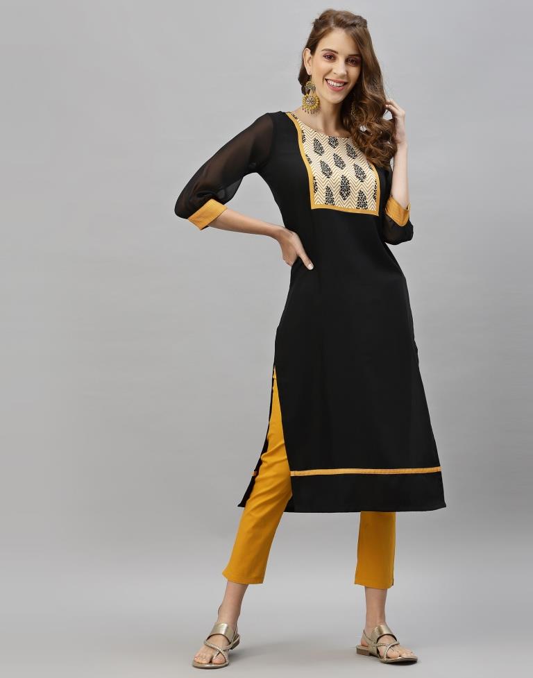 Black Printed Kurti | Sudathi