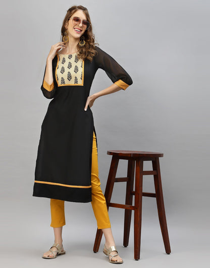 Black Printed Kurti | Sudathi