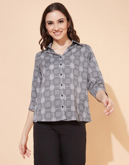 Grey Checks Shirt | Leemboodi