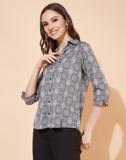 Grey Checks Shirt | Leemboodi