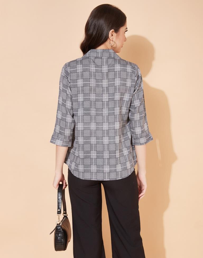 Grey Checks Shirt | Leemboodi